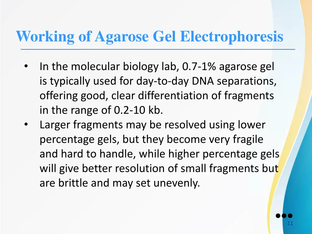 working of agarose gel electrophoresis 2