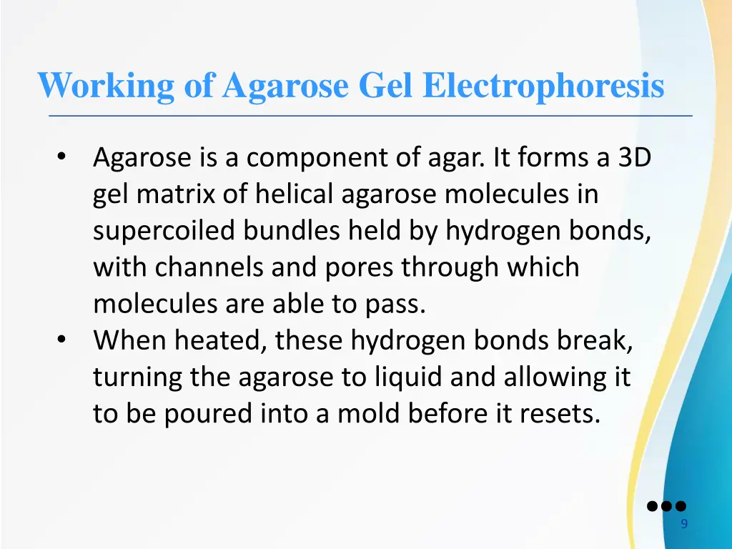 working of agarose gel electrophoresis