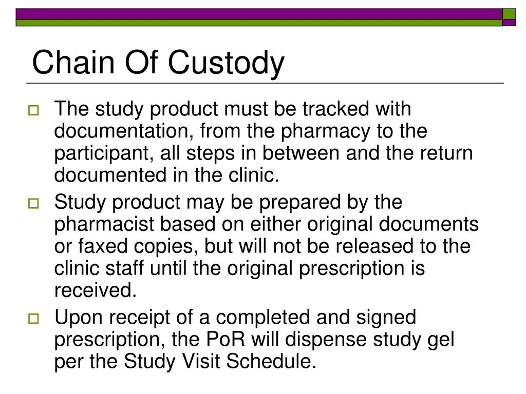 chain of custody