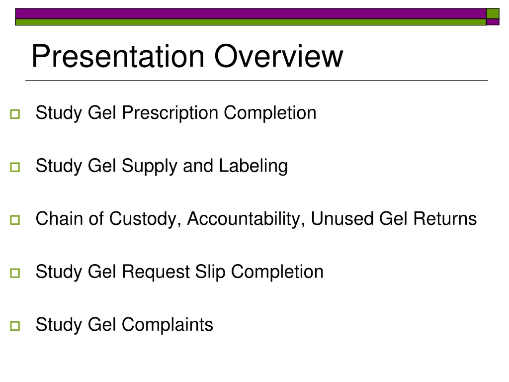 presentation overview