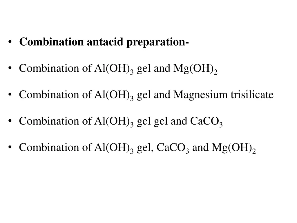 combination antacid preparation