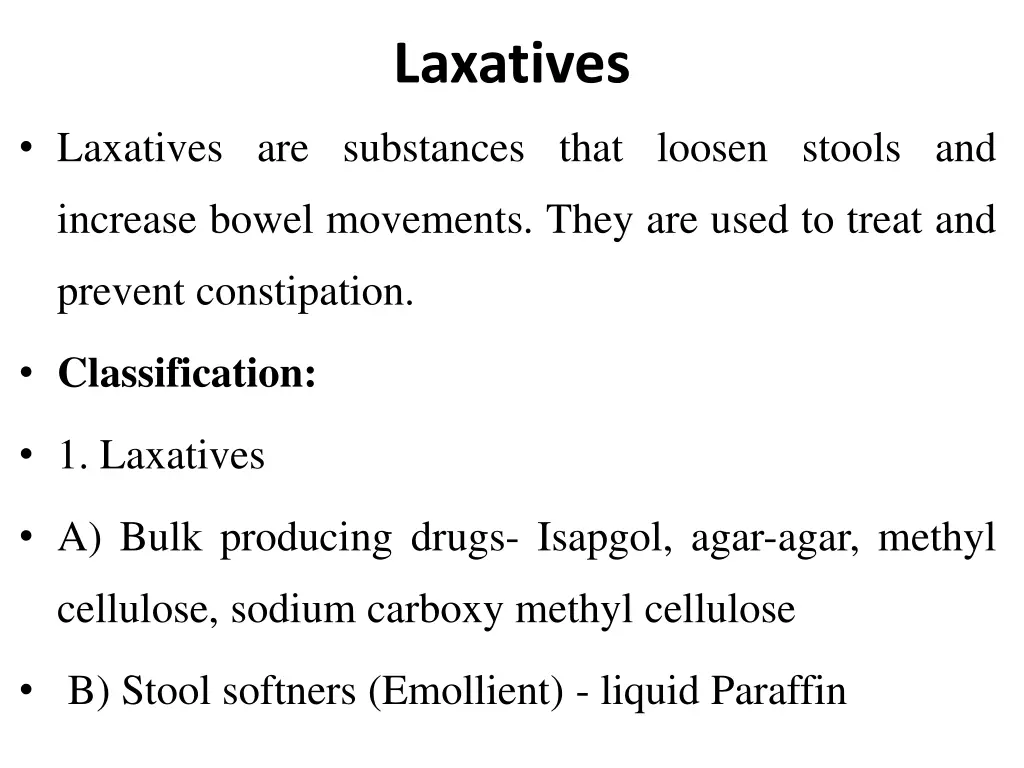 laxatives