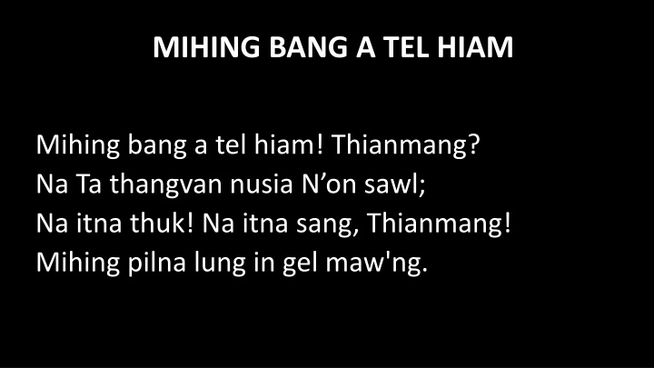 mihing bang a tel hiam