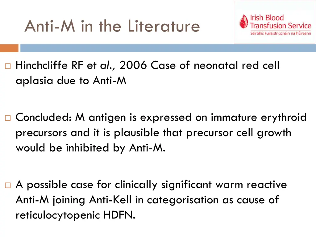 anti m in the literature 1