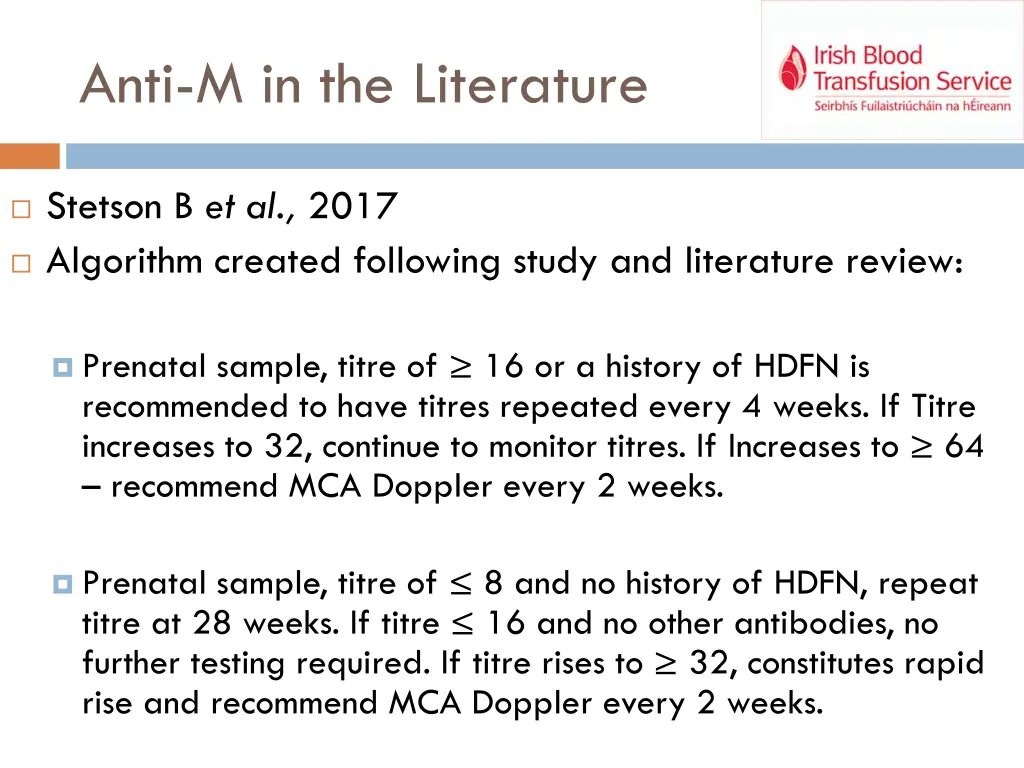 anti m in the literature