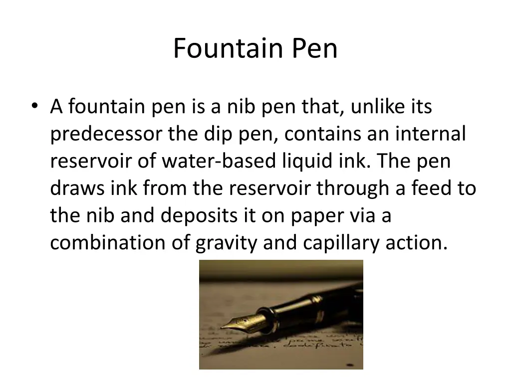 fountain pen