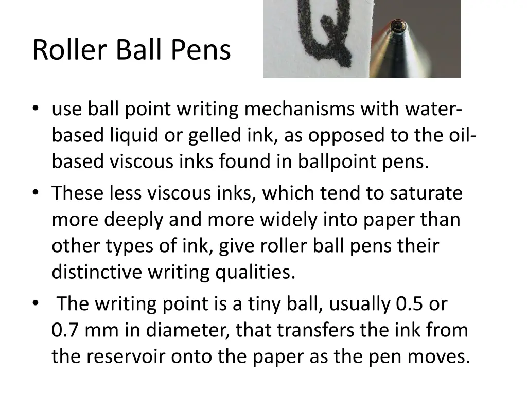 roller ball pens