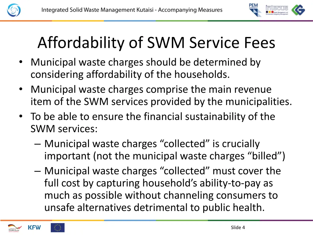 affordability of swm service fees municipal waste