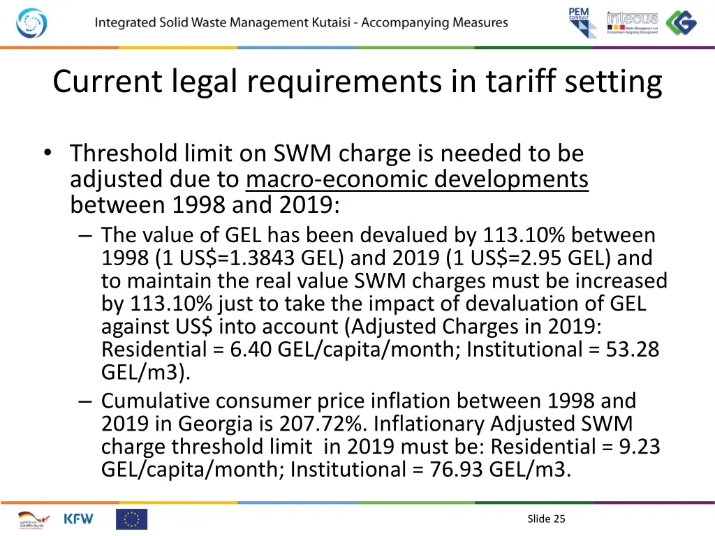 current legal requirements in tariff setting 3