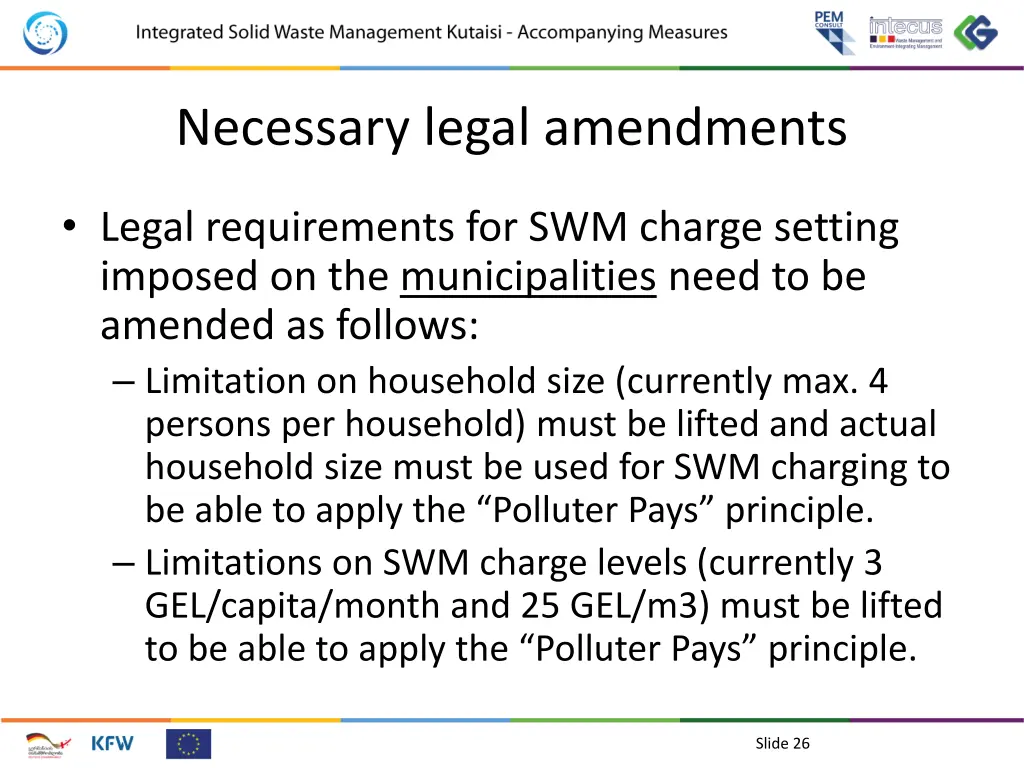 necessary legal amendments