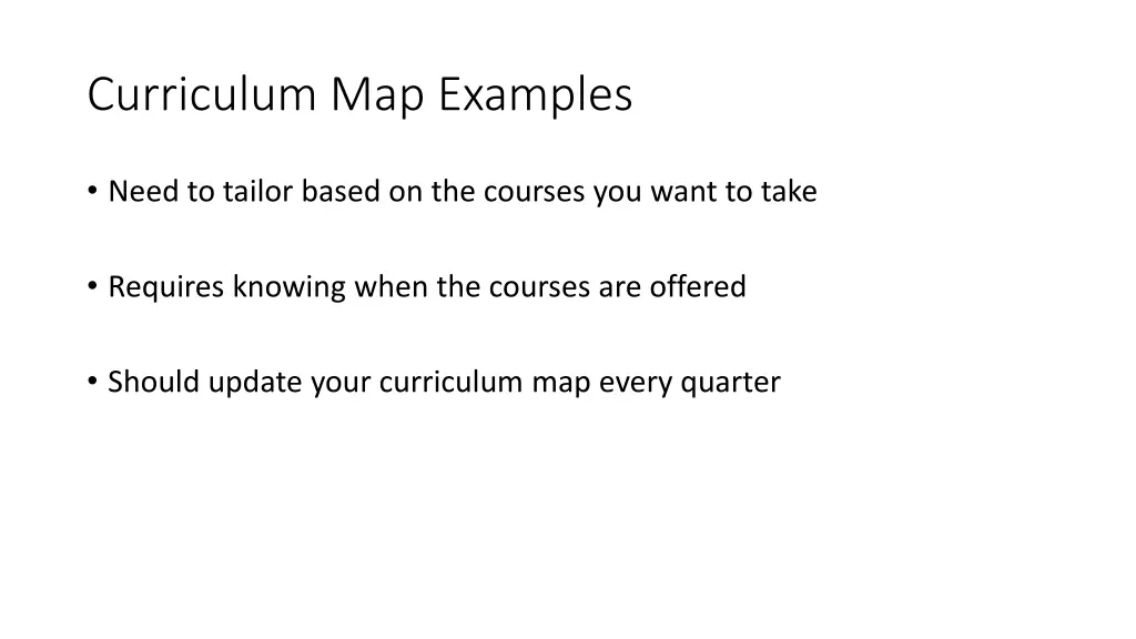 curriculum map examples