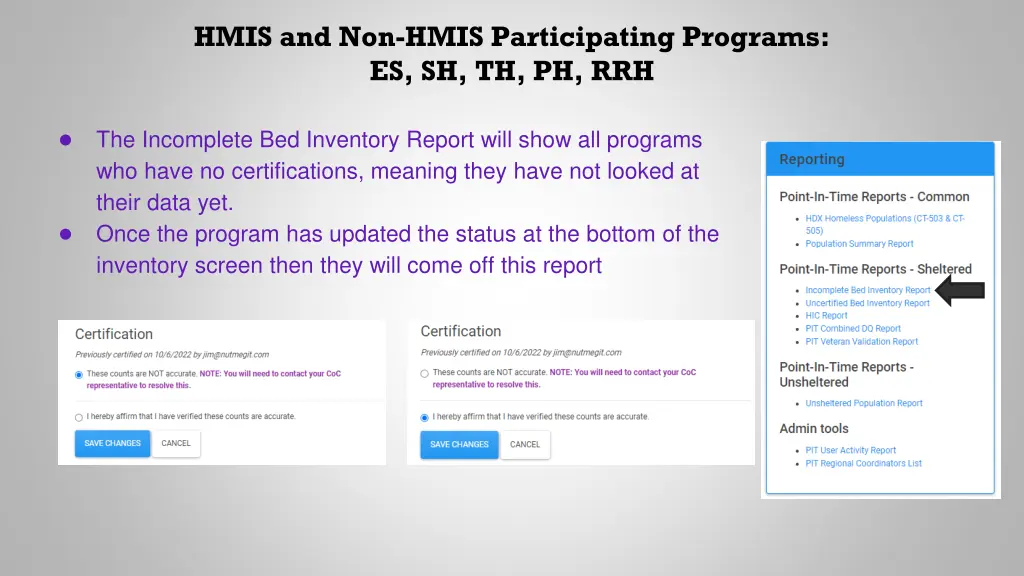 hmis and non hmis participating programs