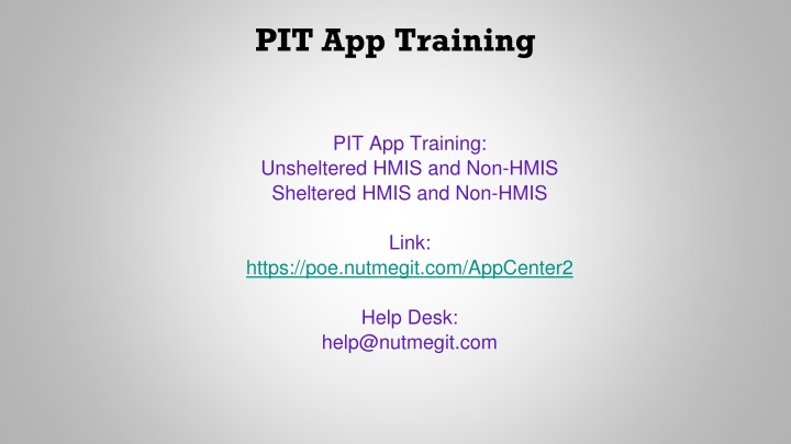 pit app training