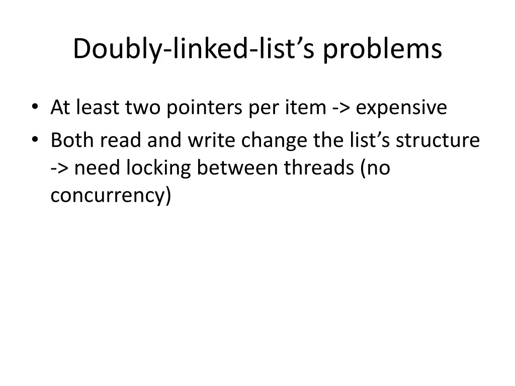 doubly linked list s problems