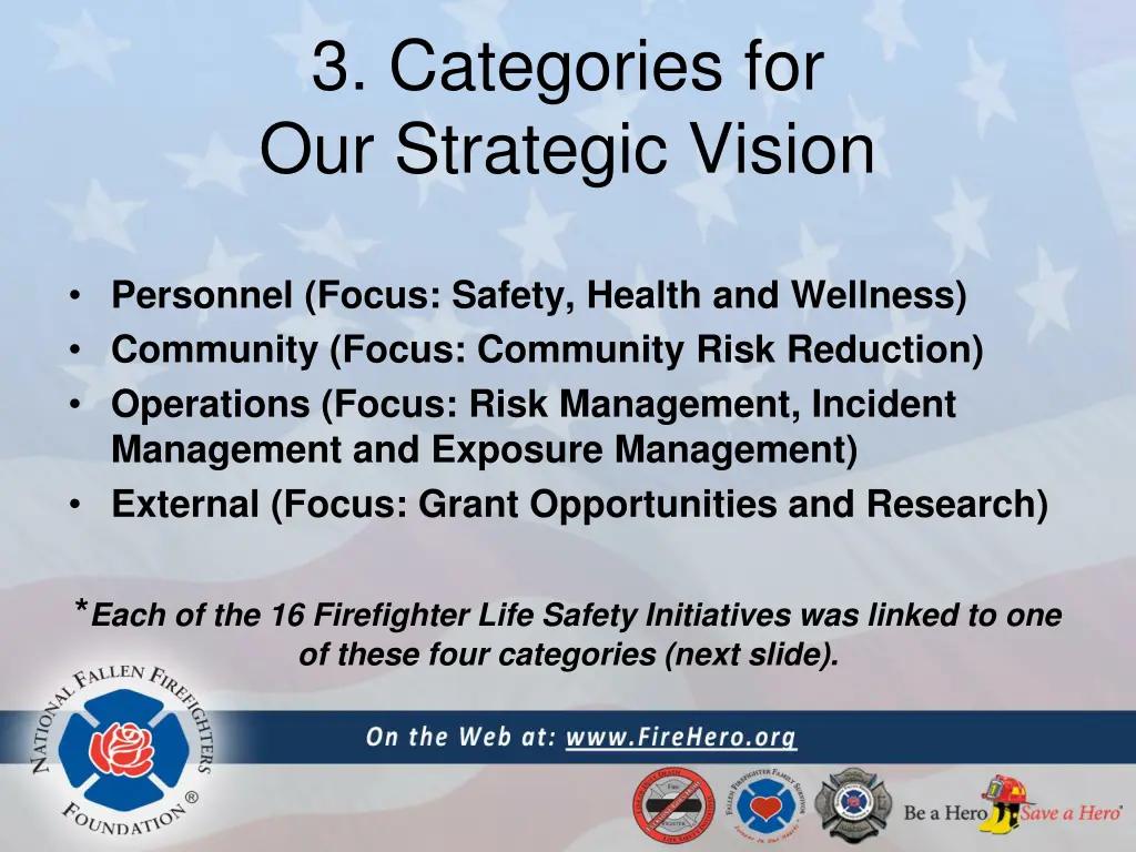 3 categories for our strategic vision