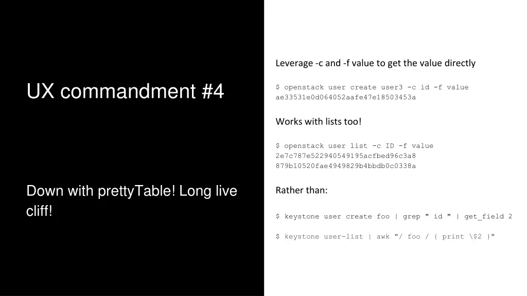 leverage c and f value to get the value directly