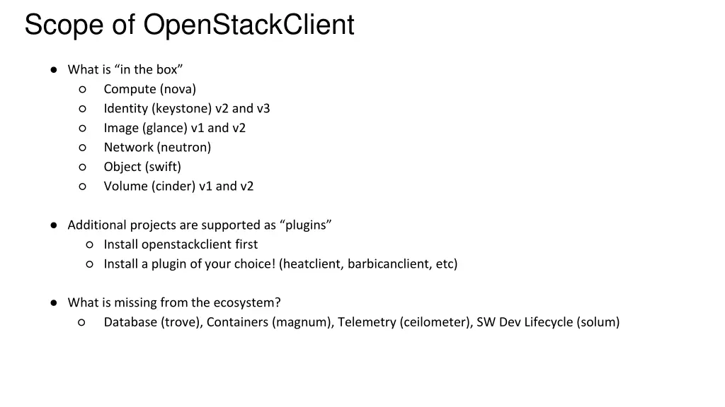 scope of openstackclient 1