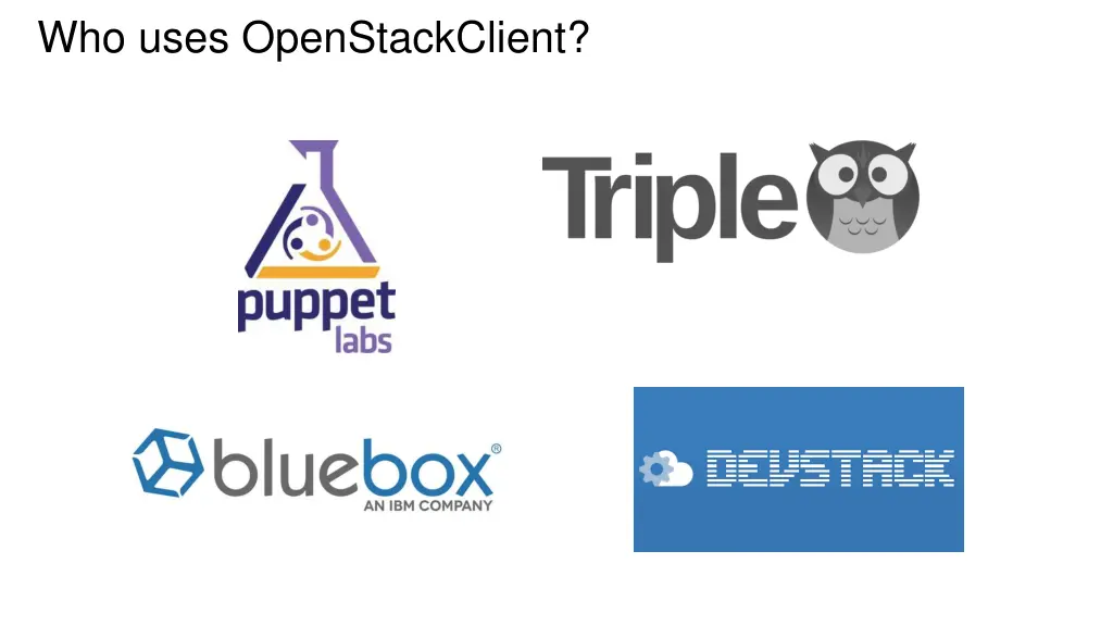 who uses openstackclient 1