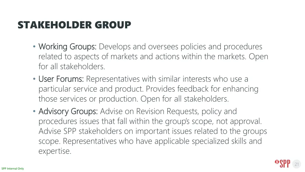 stakeholder group