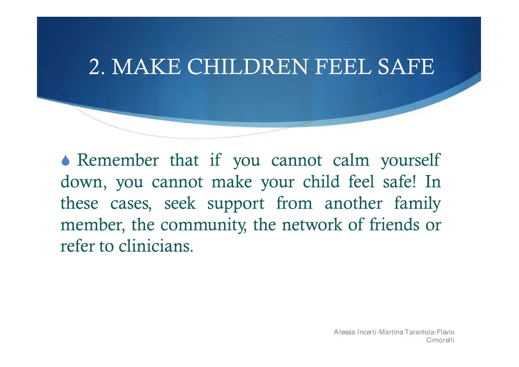 2 make children feel safe 2