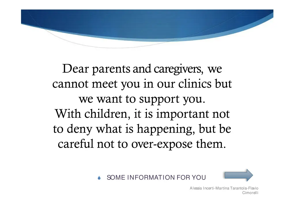 dear parentsand caregivers we cannot meet