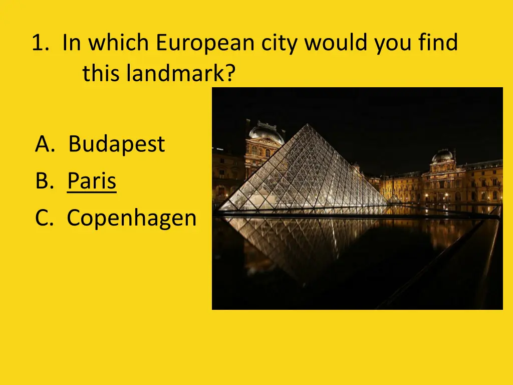 1 in which european city would you find this