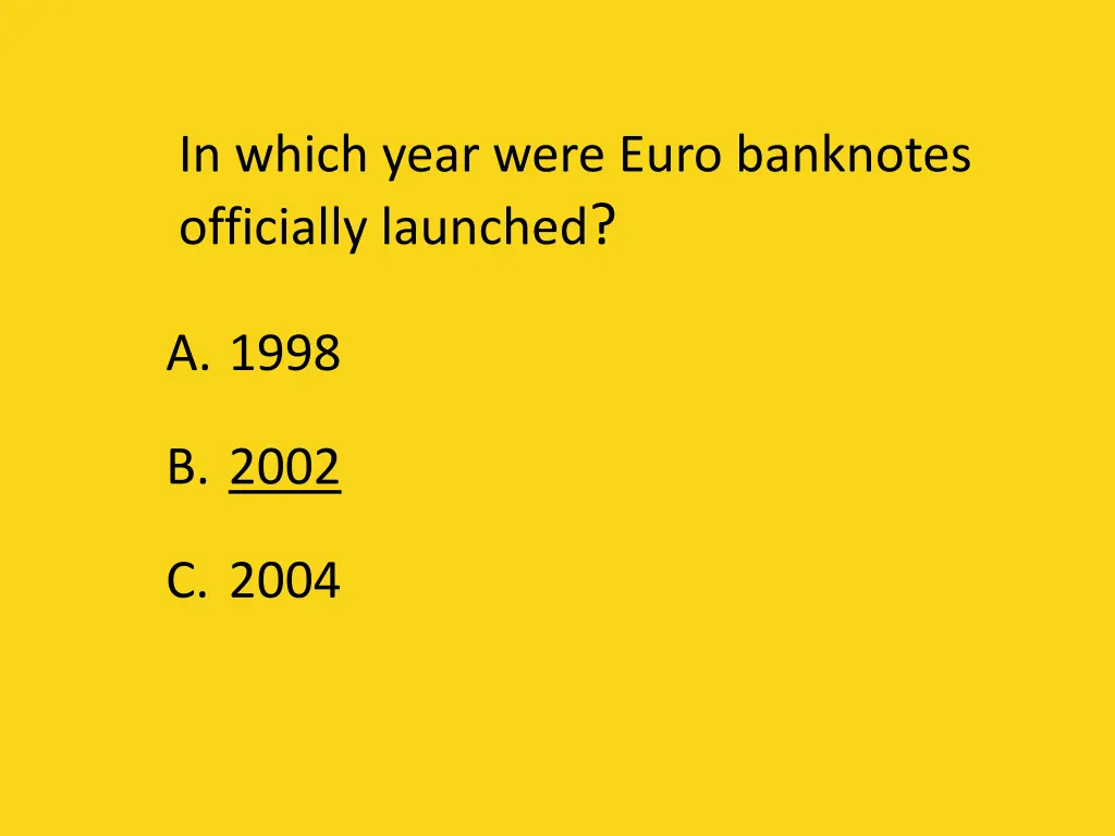 in which year were euro banknotes officially