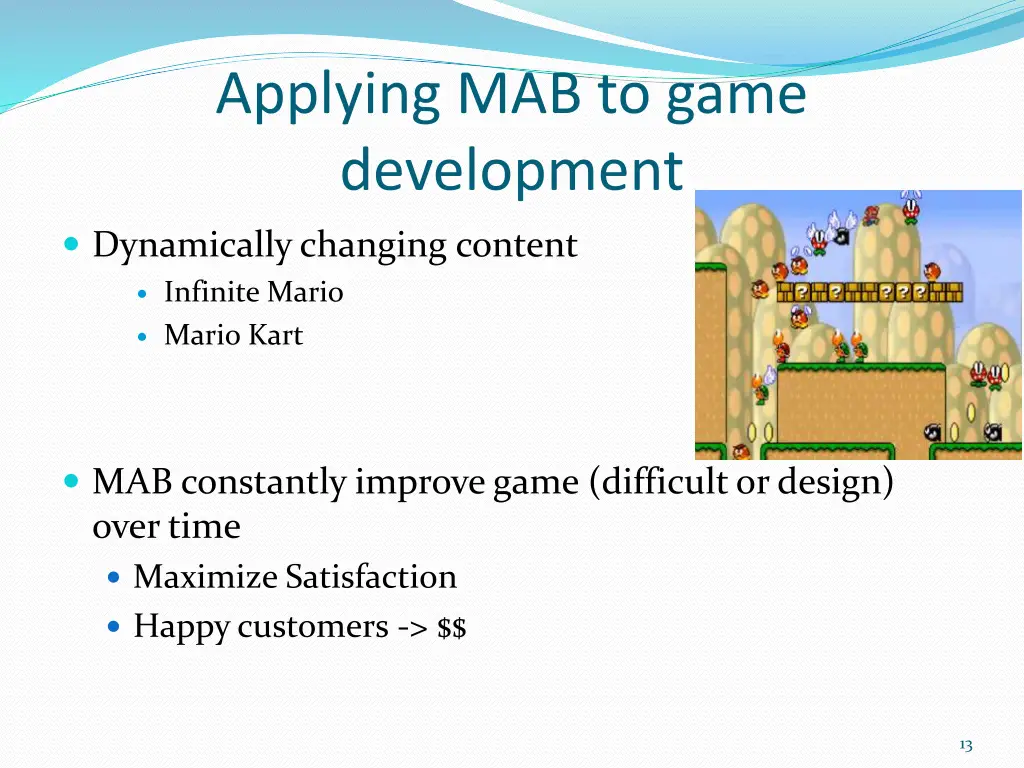 applying mab to game development