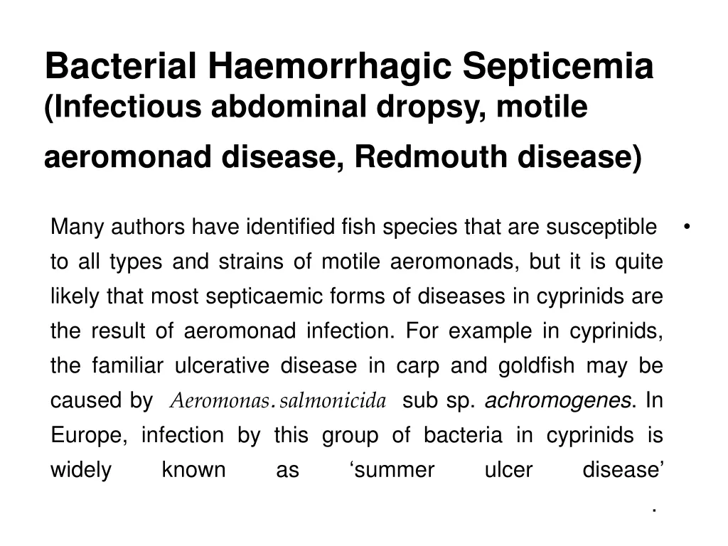 bacterial haemorrhagic septicemia infectious