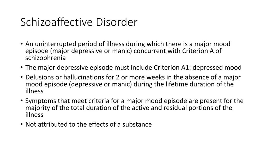 schizoaffective disorder