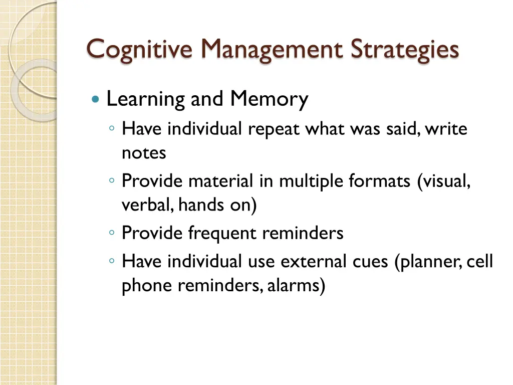 cognitive management strategies 1