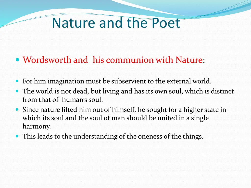 nature and the poet 1