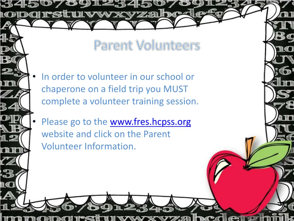 parent volunteers