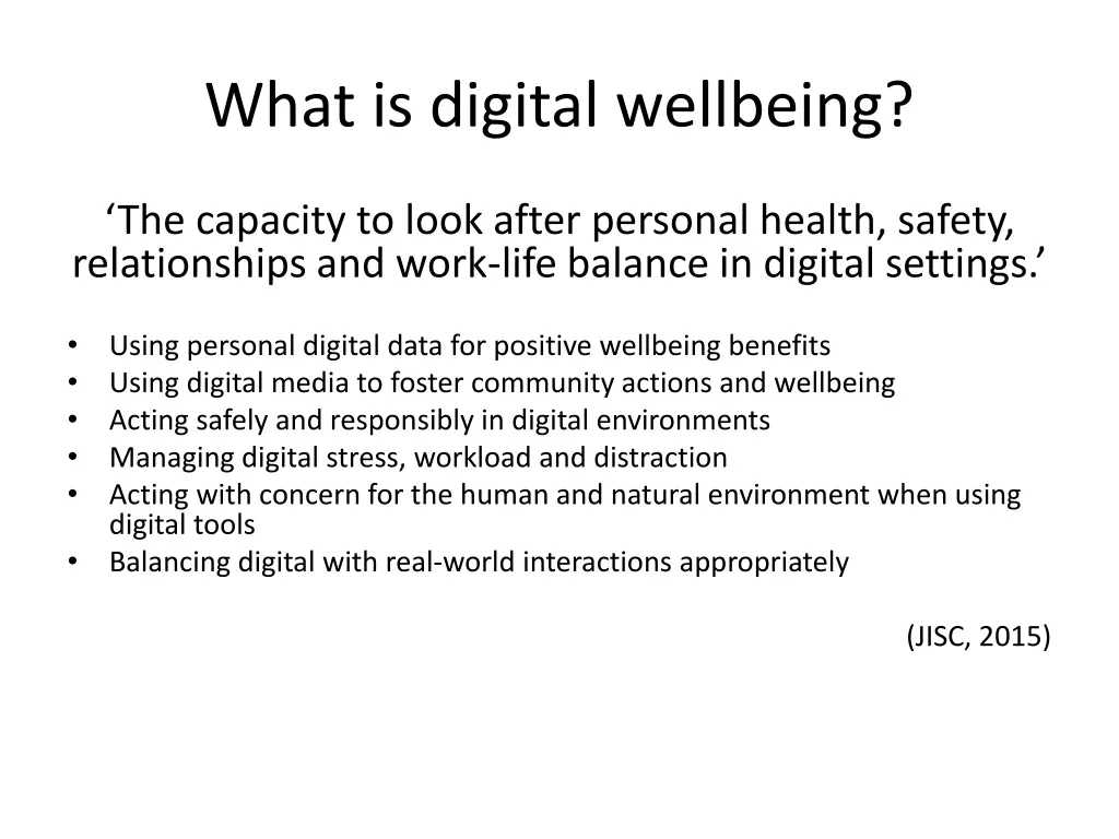 what is digital wellbeing