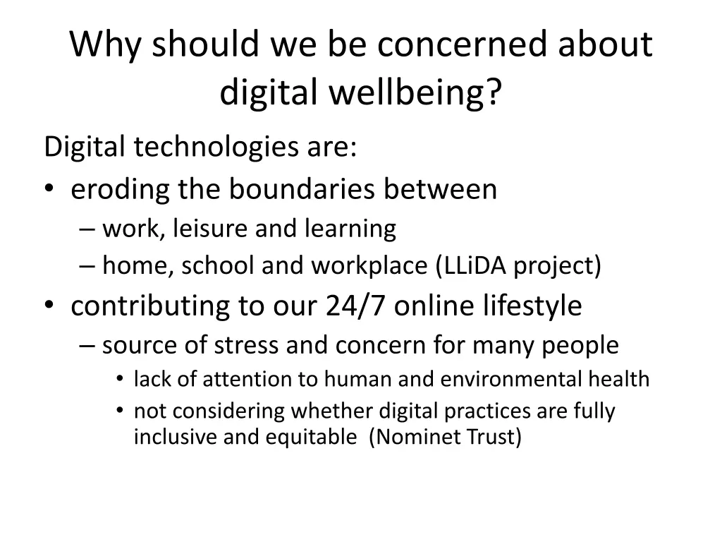 why should we be concerned about digital wellbeing