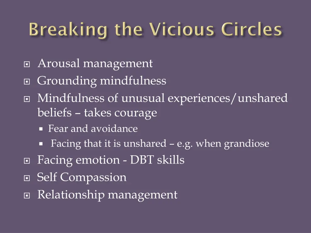 arousal management grounding mindfulness