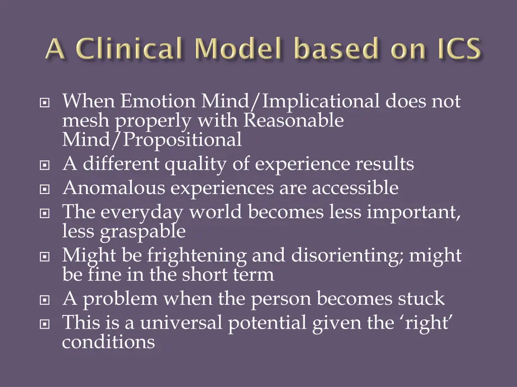 when emotion mind implicational does not mesh