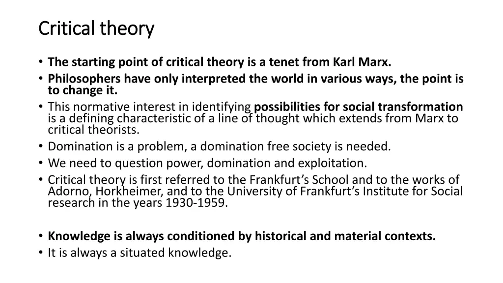 critical theory critical theory