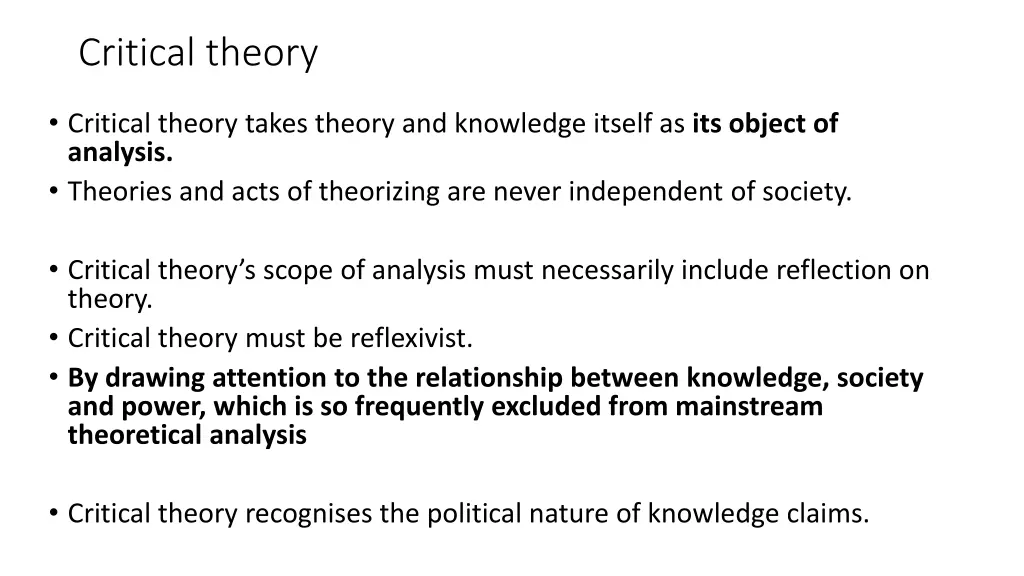 critical theory