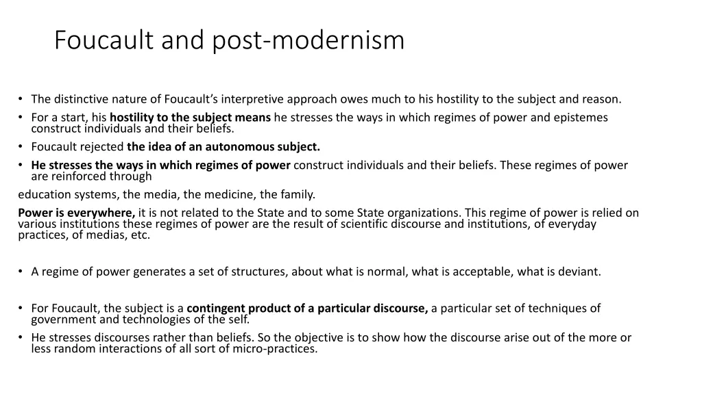 foucault and post modernism 1