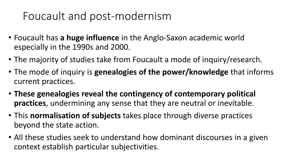 foucault and post modernism 2