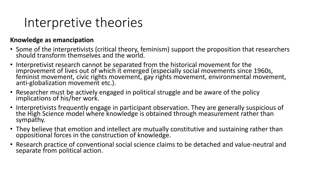 interpretive theories 2