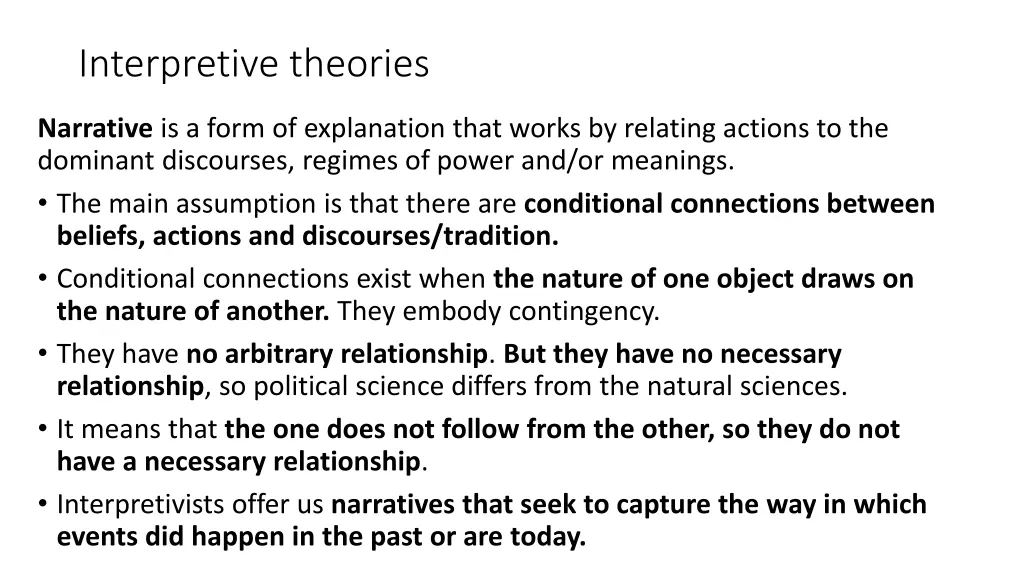 interpretive theories