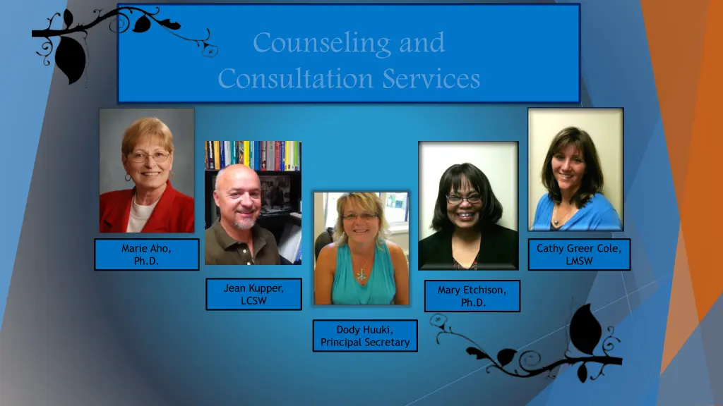 counseling and consultation services