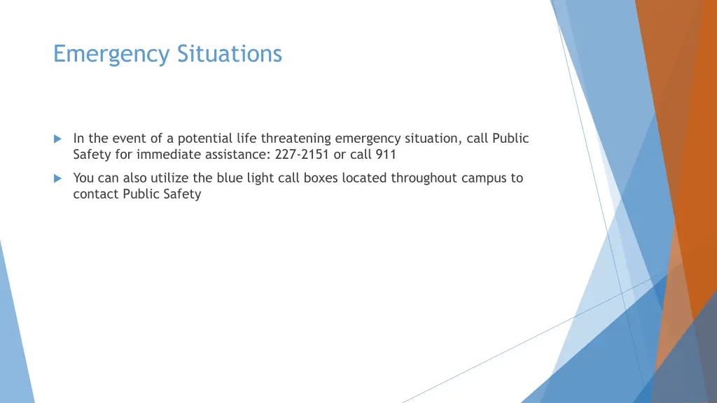 emergency situations