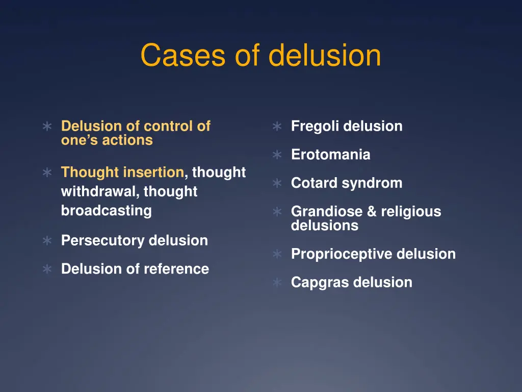 cases of delusion 1