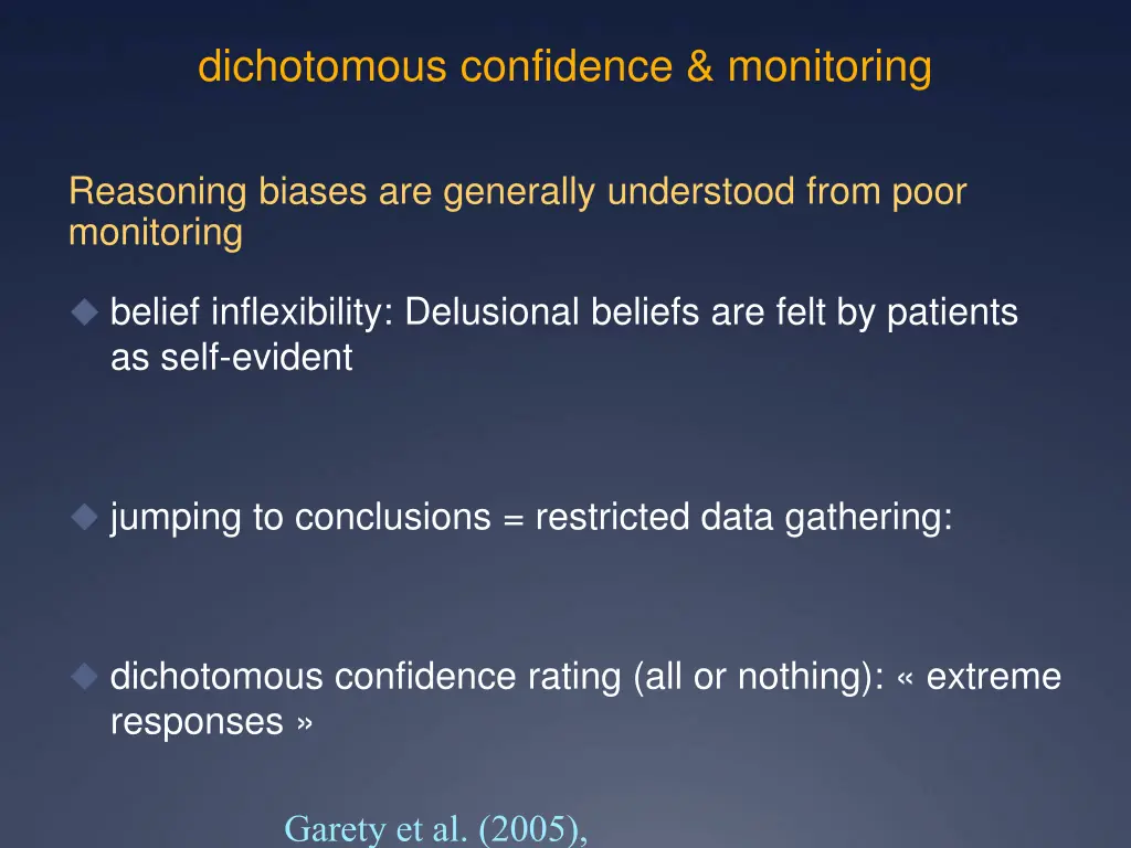 dichotomous confidence monitoring 1