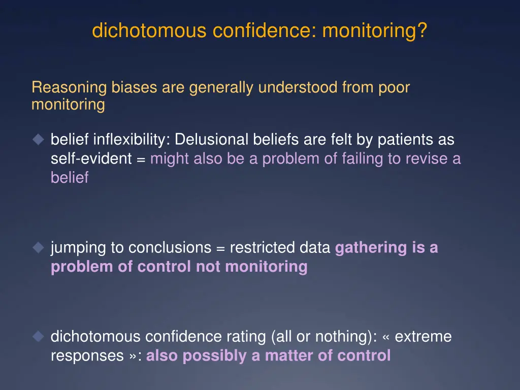 dichotomous confidence monitoring 2