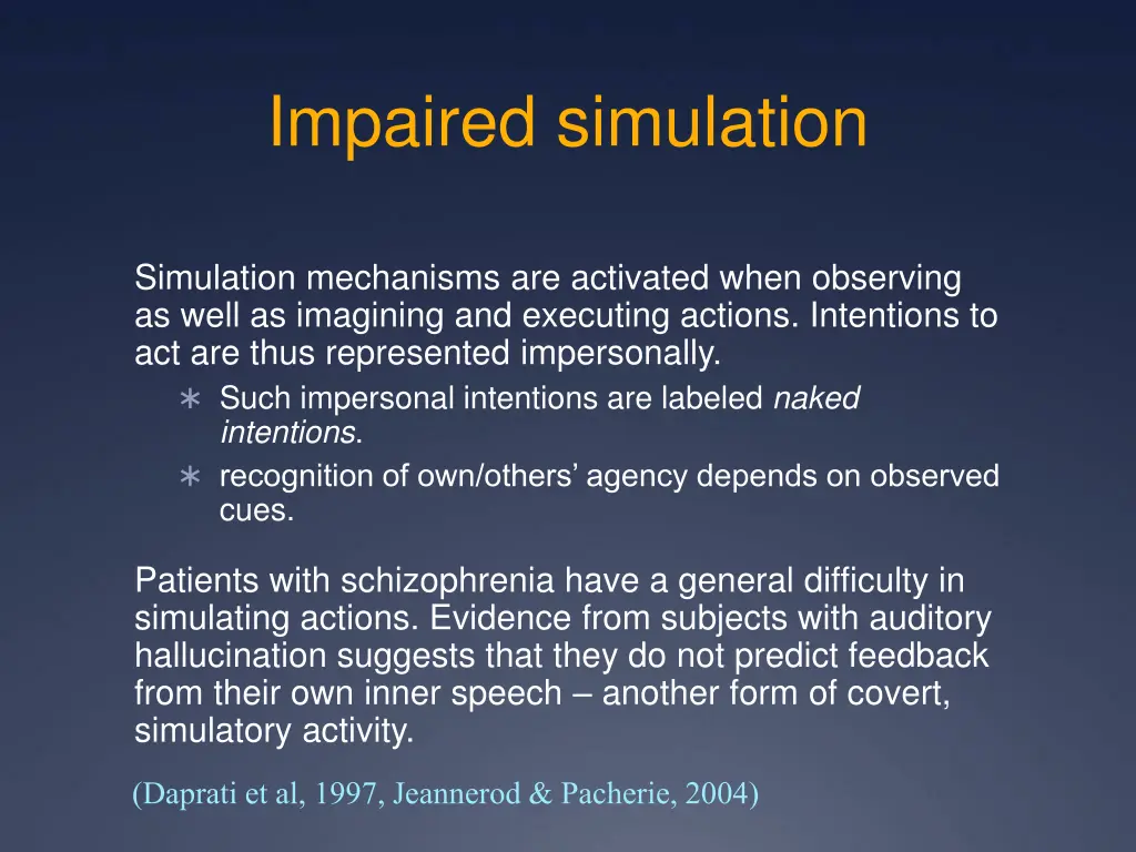 impaired simulation