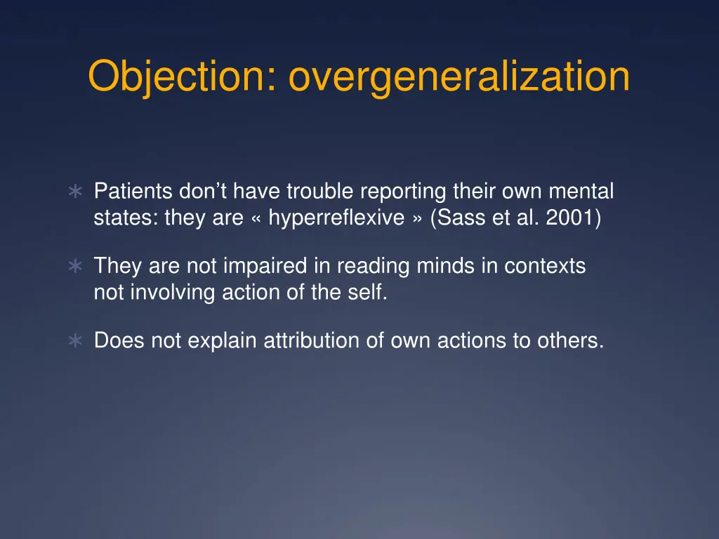 objection overgeneralization